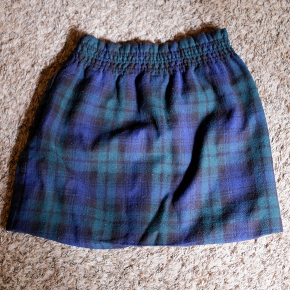J. Crew Wool Felt Mini Skirt Scottish Plaid - Picture 6 of 7